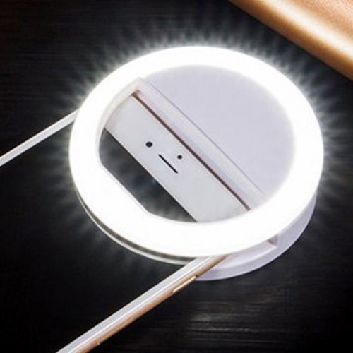Pack Of 2 Mini Portable USB Rechargeable Selfie Ring Light With 3 Brightness Levels Pack Of 2 Mini Portable USB Rechargeable Selfie Ring Light With 3 Brightness Levels